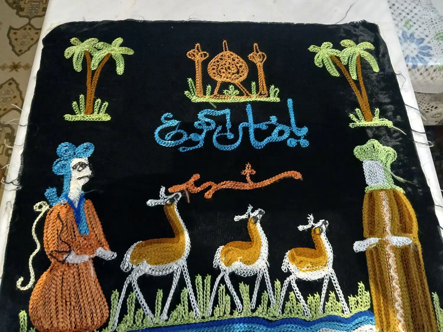 تابلو مخمل یا ضامن آهو بدون قاب|تابلو، نقاشی، عکس|تبریز, |دیوار