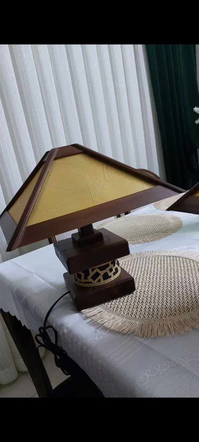 آباژور چوبی|چراغ خواب و آباژور|قزوین, |دیوار