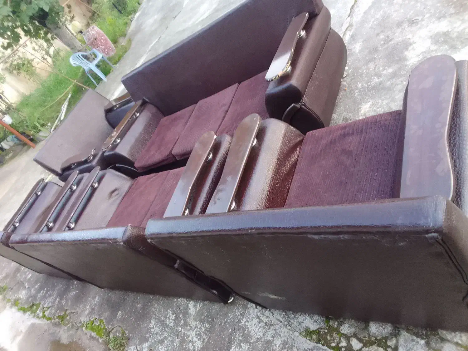 مبل ۸ نفره چرب با جلو مبلی|مبلمان خانگی و میز عسلی|ماکلوان, |دیوار