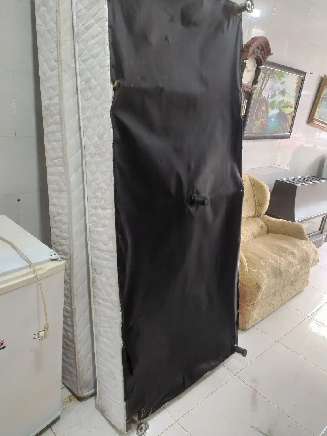 تختخواب دونفره چوبی سالم تضمین|تخت و سرویس خواب|رشت, قاسمیه|دیوار