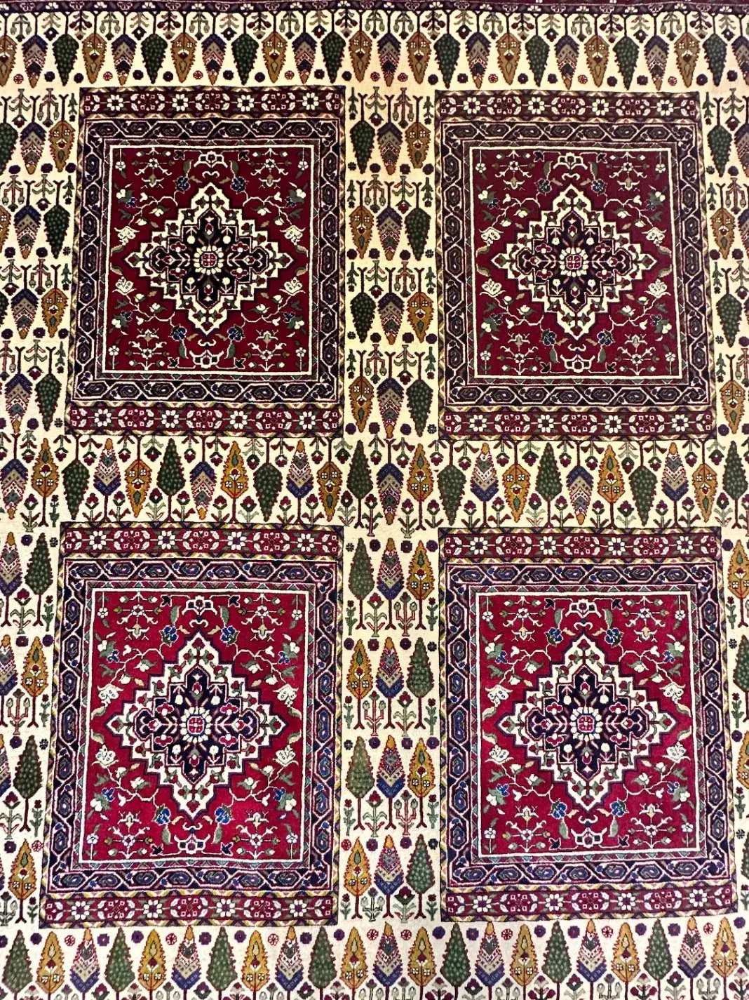 فرش دستبافت گل ابریشم قشقایی/اقساطی|فرش|مشهد, فلسطین|دیوار