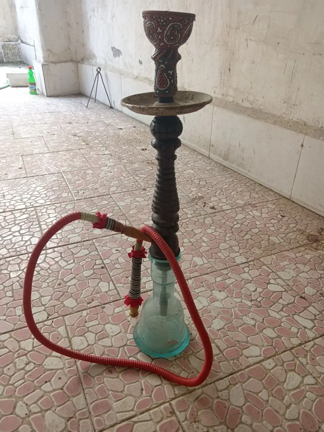 قلیان برنجی و چوبی|کلکسیون و سرگرمی|بابل, |دیوار