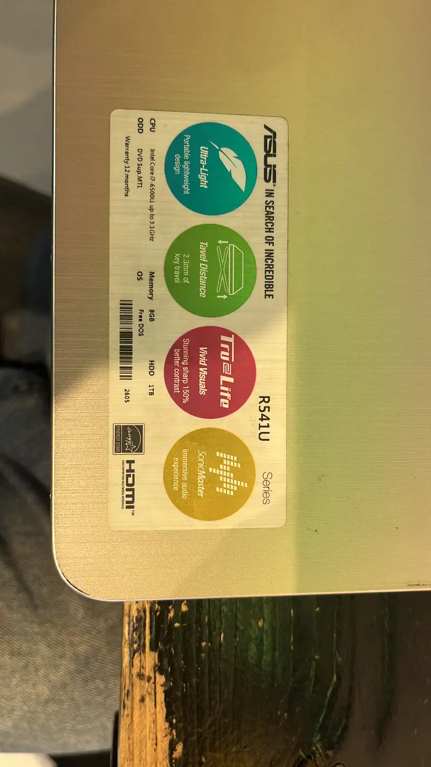 لپ تاپ ایسوس R541u i7|رایانه همراه|کرج, گلشهر|دیوار