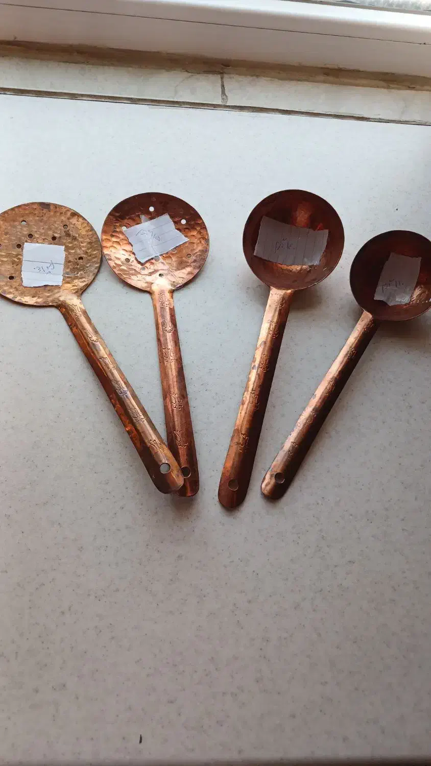 کفگیر و ملاقه مسی|صنایع دستی و سایر لوازم تزئینی|تهران, علم و صنعت|دیوار