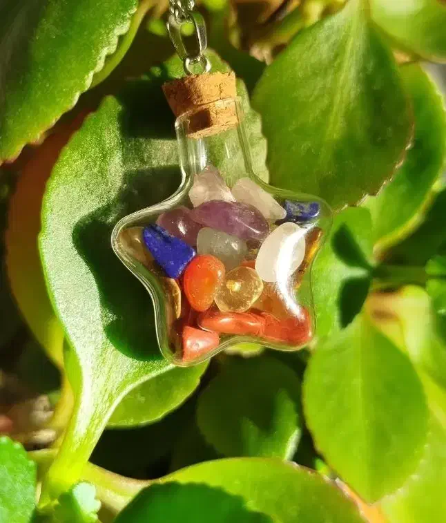 جار شیشه سنگ طبیعی هفت چاکرا|بدلیجات|قم, هفت تیر|دیوار