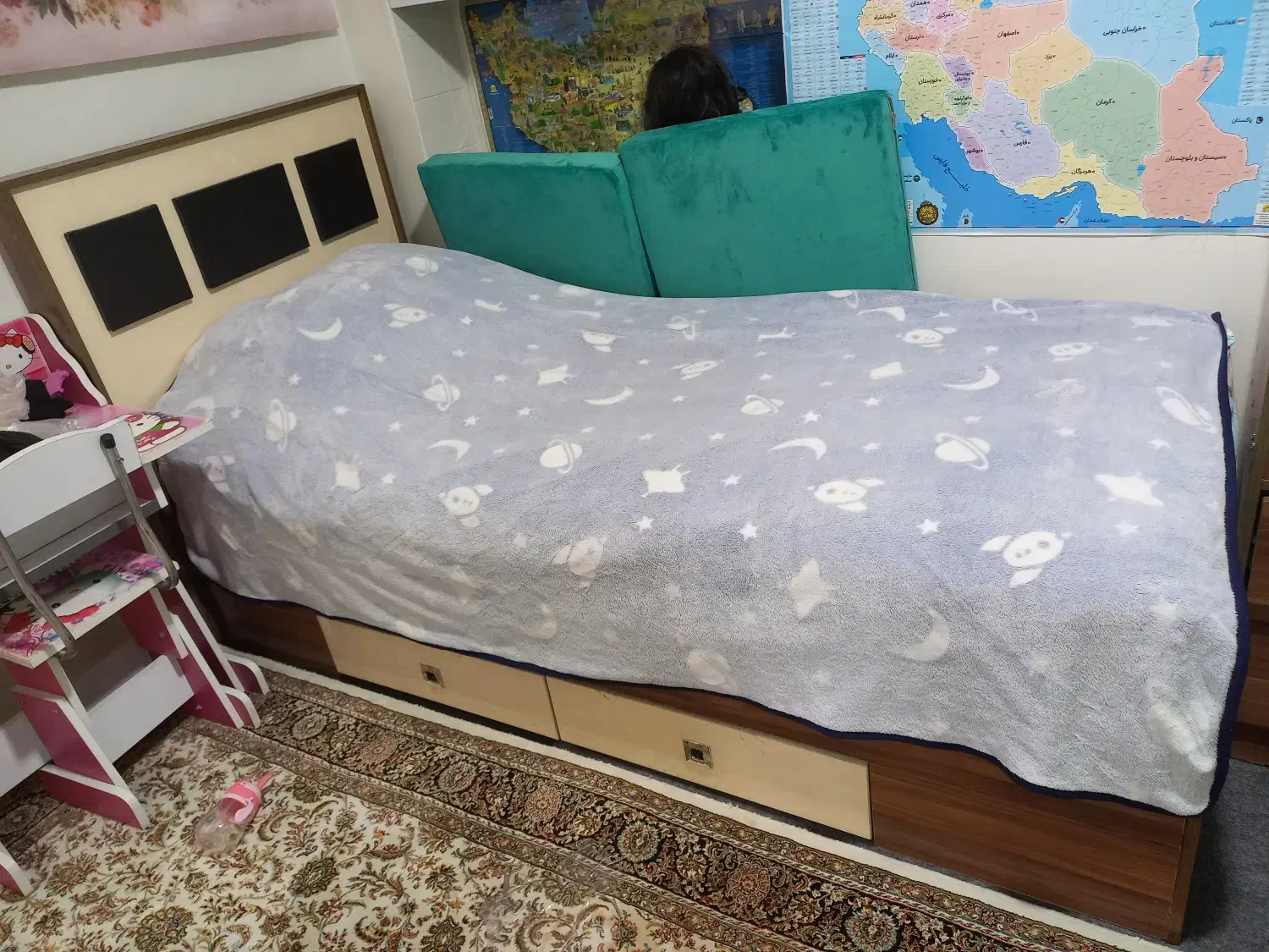 سرویس تخت خواب کودک و نوجوان|تخت و سرویس خواب|ری, فیروزآبادی|دیوار