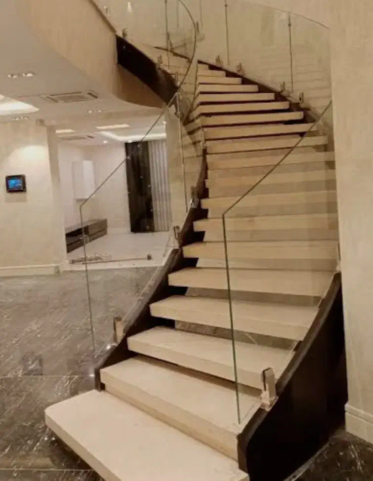 نرده استیل ، نرده شیشه ای ، پله گرد ، پله معلق|خدمات پیشه و مهارت|خاوران, |دیوار