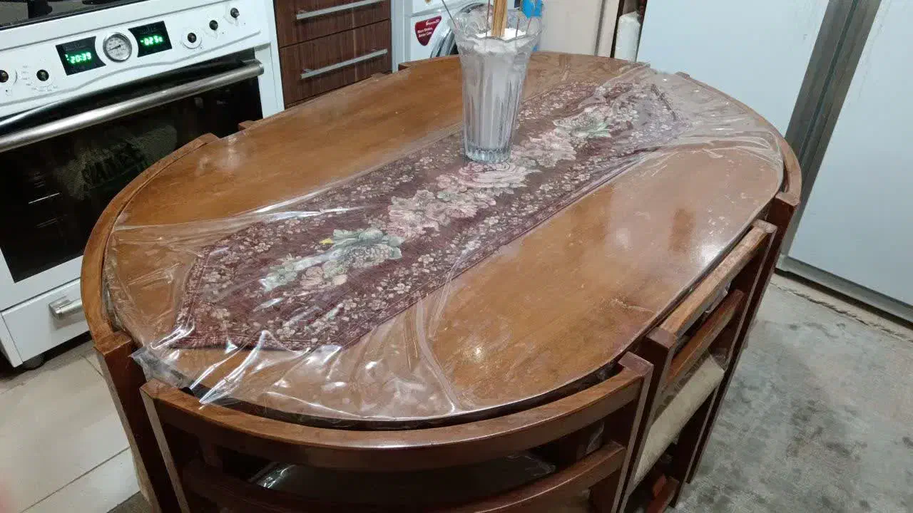 میز ناهار خوری کم جا ۶ نفره|میز و صندلی غذاخوری|برخوار, |دیوار