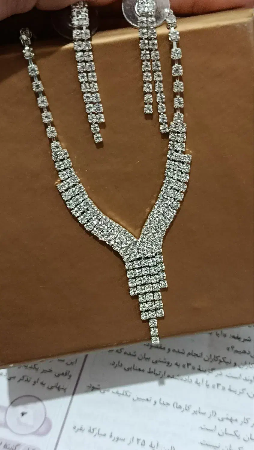 ست گردنبند و گوشواره نقره ای ترند و دخترونه|جواهرات|سبزوار, توحیدشهر|دیوار