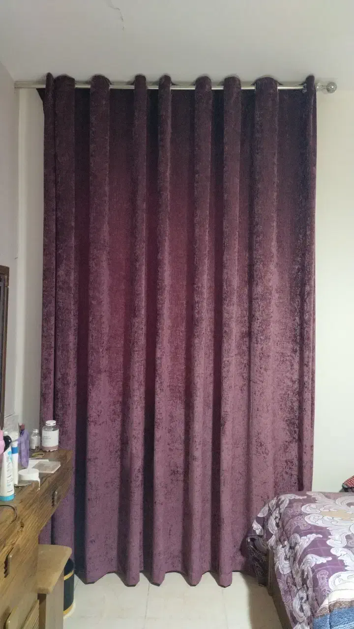 یک جفت پرده مخمل کاملا نو و سالم|پرده، رانر، رومیزی|شاندیز, |دیوار