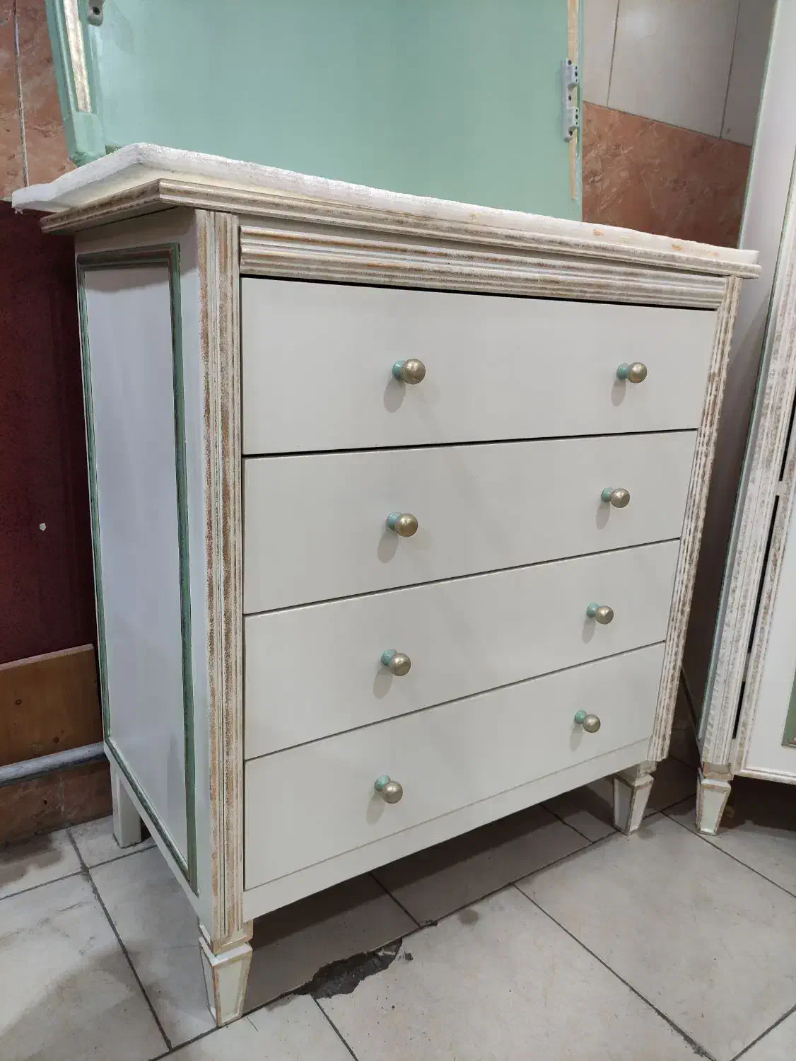 سرویس خواب چوبی 180×80|تخت و سرویس خواب|تبریز, |دیوار