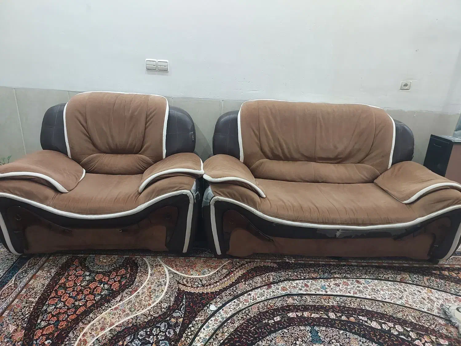 مبل دسته دو درحد نو|مبلمان خانگی و میز عسلی|میبد, |دیوار