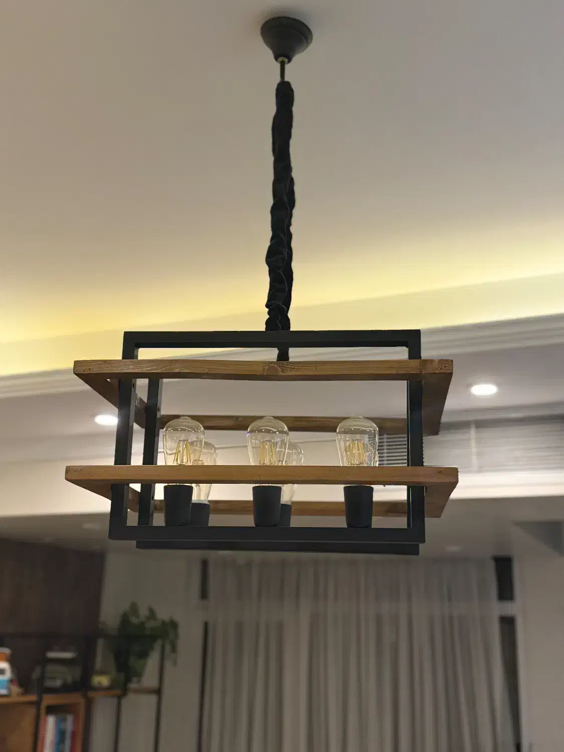 لوستر چوبی|لوستر و چراغ آویز|تهران, سهروردی|دیوار