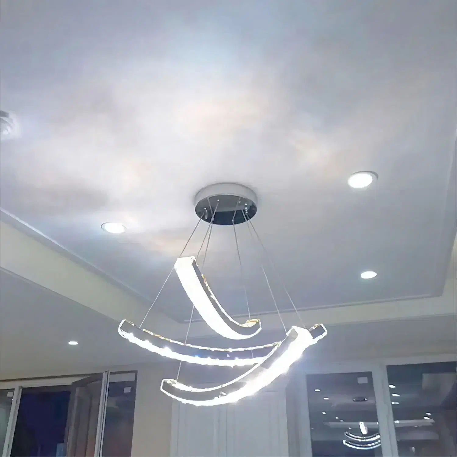 لوستر مدرن کریستالی|لوستر و چراغ آویز|تهران, پردیسان|دیوار