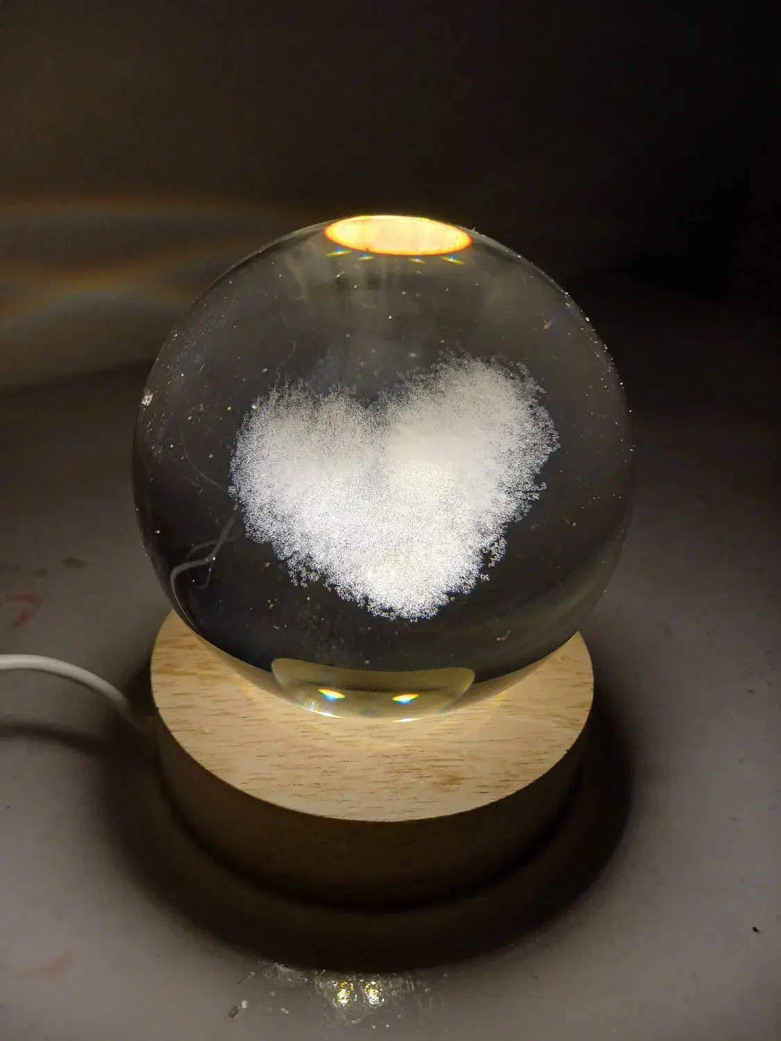 گوی کریستالی قطر ۶|چراغ خواب و آباژور|زنجان, |دیوار