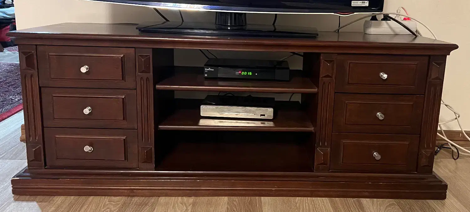 میز تلویزیون تمام چوب راش|میز تلویزیون|تهران, هروی|دیوار