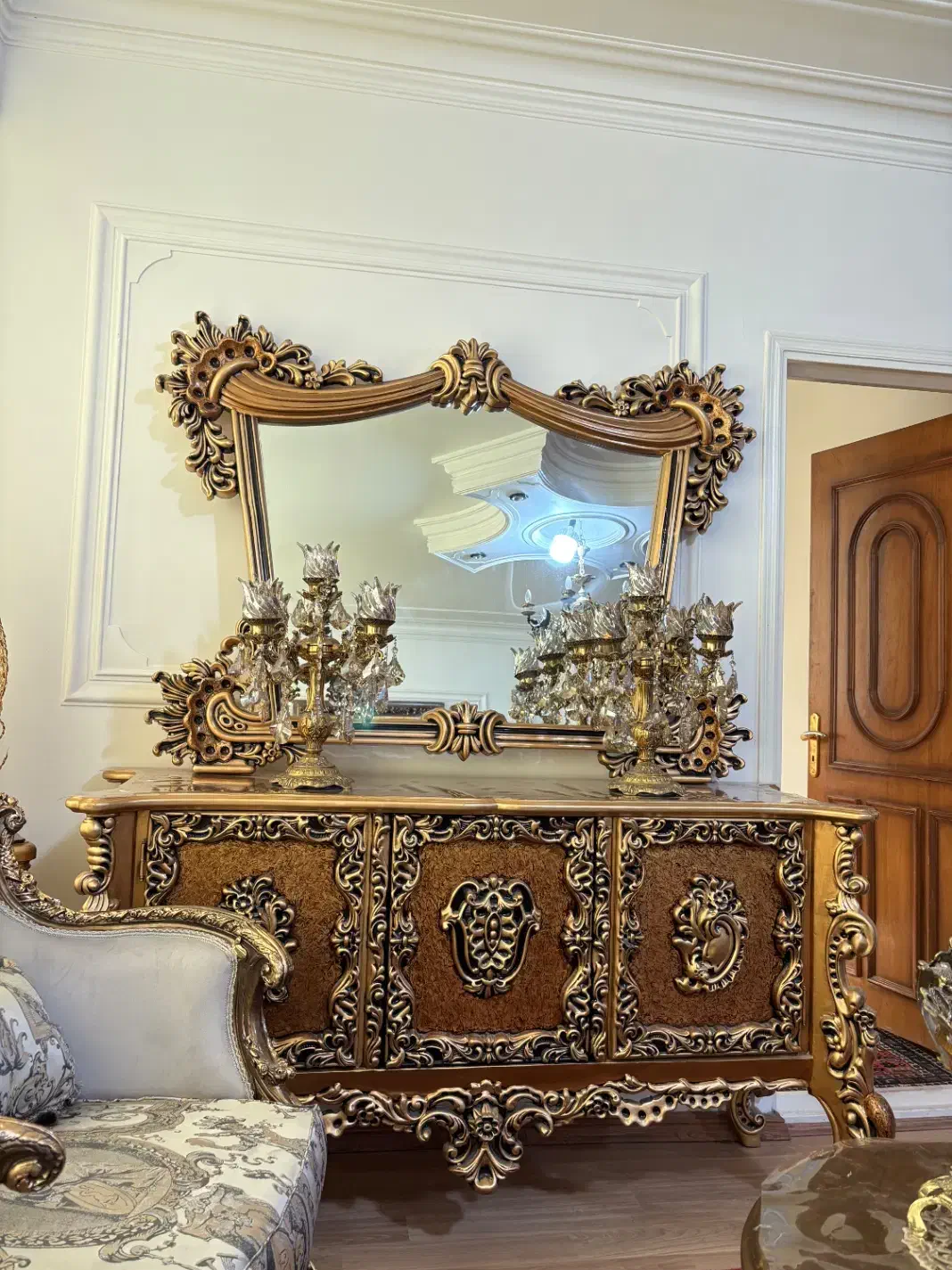 اینه کنسول تمام چوبی|بوفه، ویترین، کنسول|اردبیل, |دیوار