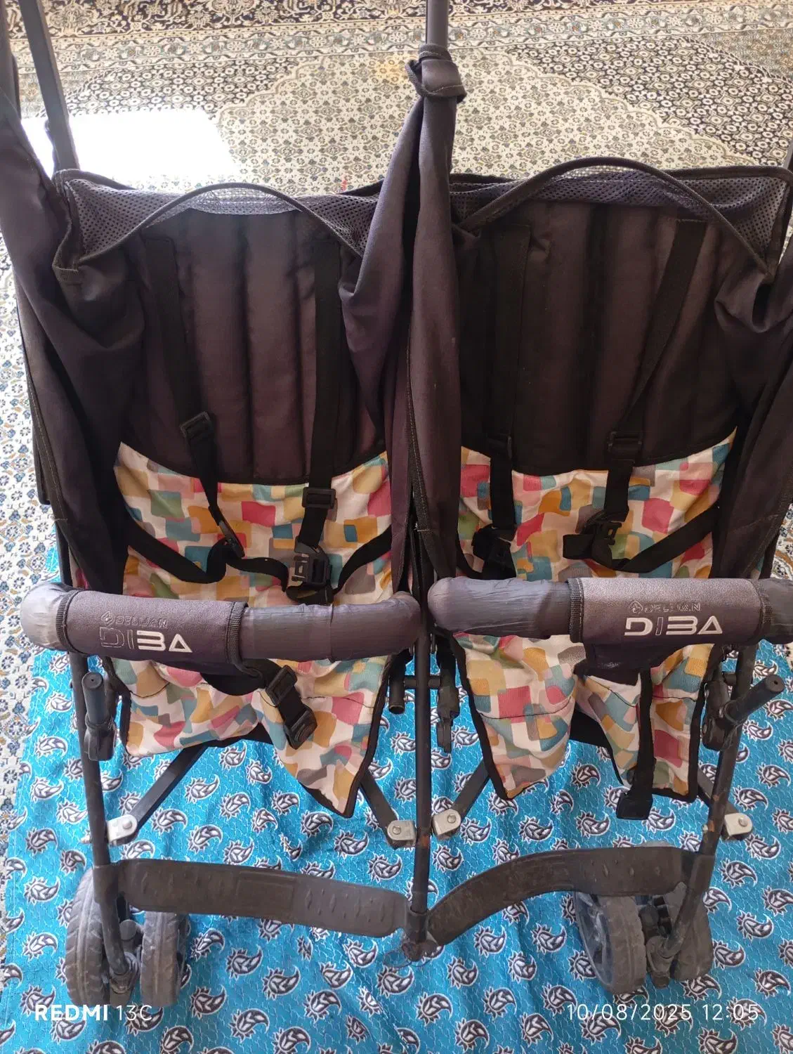 کالسکه دو قلو عصایی دلیجان|کالسکه و لوازم جانبی|کرمانشاه, |دیوار