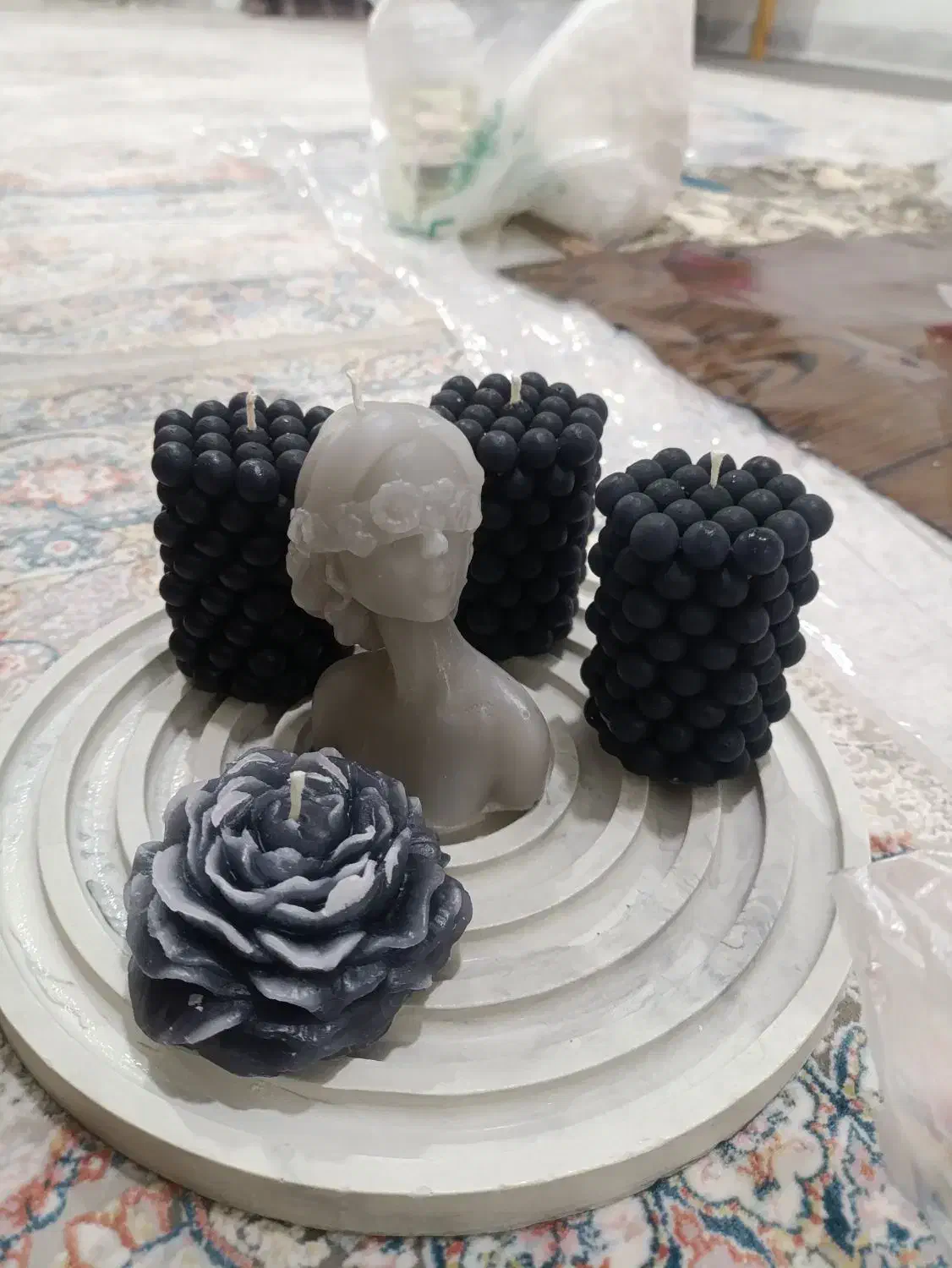 انواع شمع در رنگ های مختلف|صنایع دستی و سایر لوازم تزئینی|بم, |دیوار