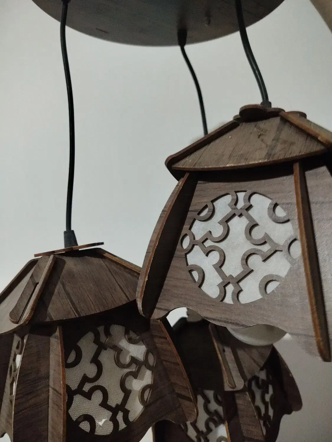 لوستر چوبی|لوستر و چراغ آویز|گناباد, |دیوار