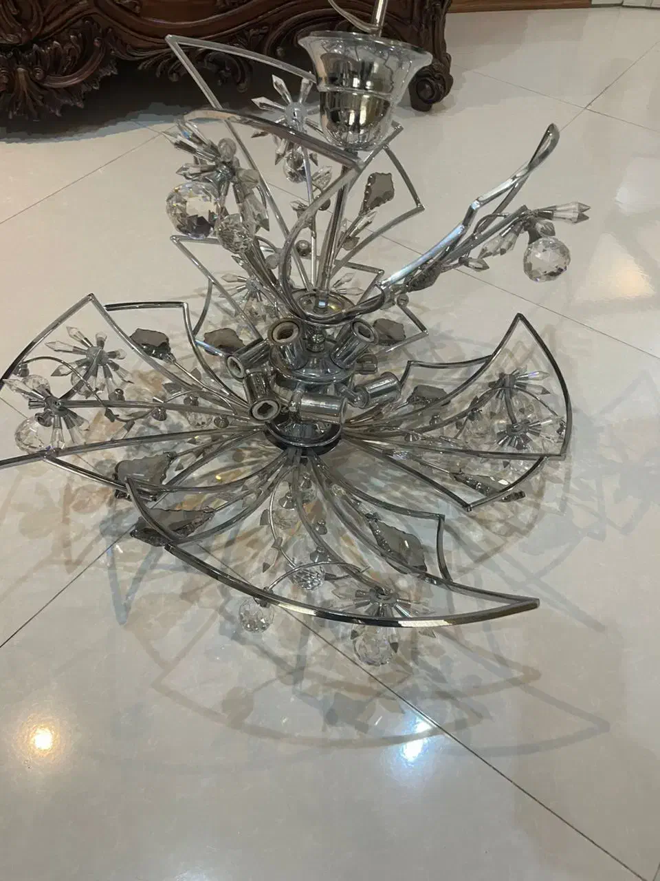 لوستر نقره ای|لوستر و چراغ آویز|کرج, اصفهانی‌ها|دیوار