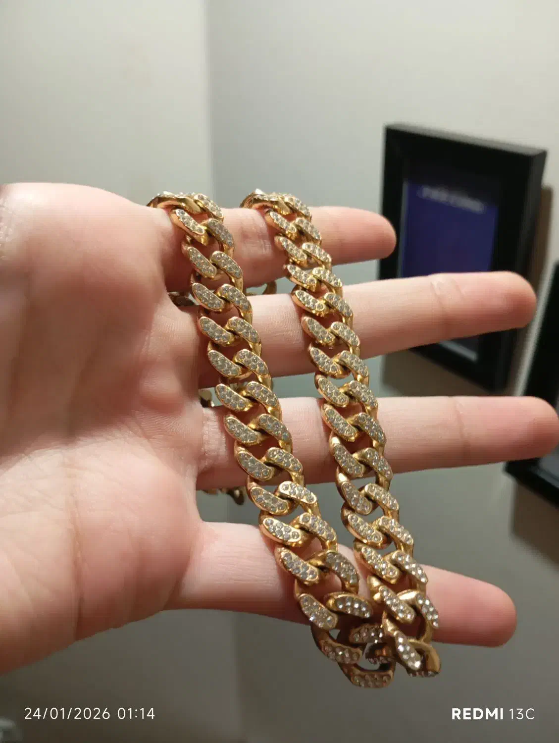 گردنبند فول نگین طلایی|بدلیجات|اندیشه, شهرک صدف|دیوار