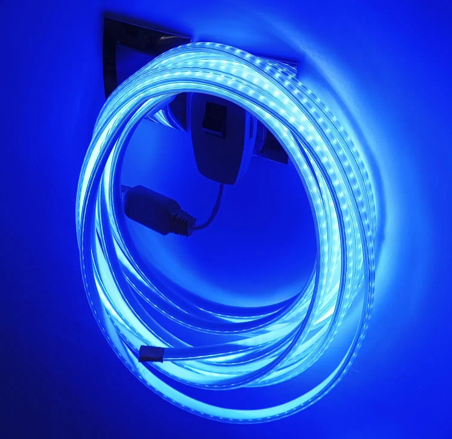 7متر چراغ ریسه شیلنگی آبی یخی|ریسه و چراغ تزئینی|مهریز, |دیوار