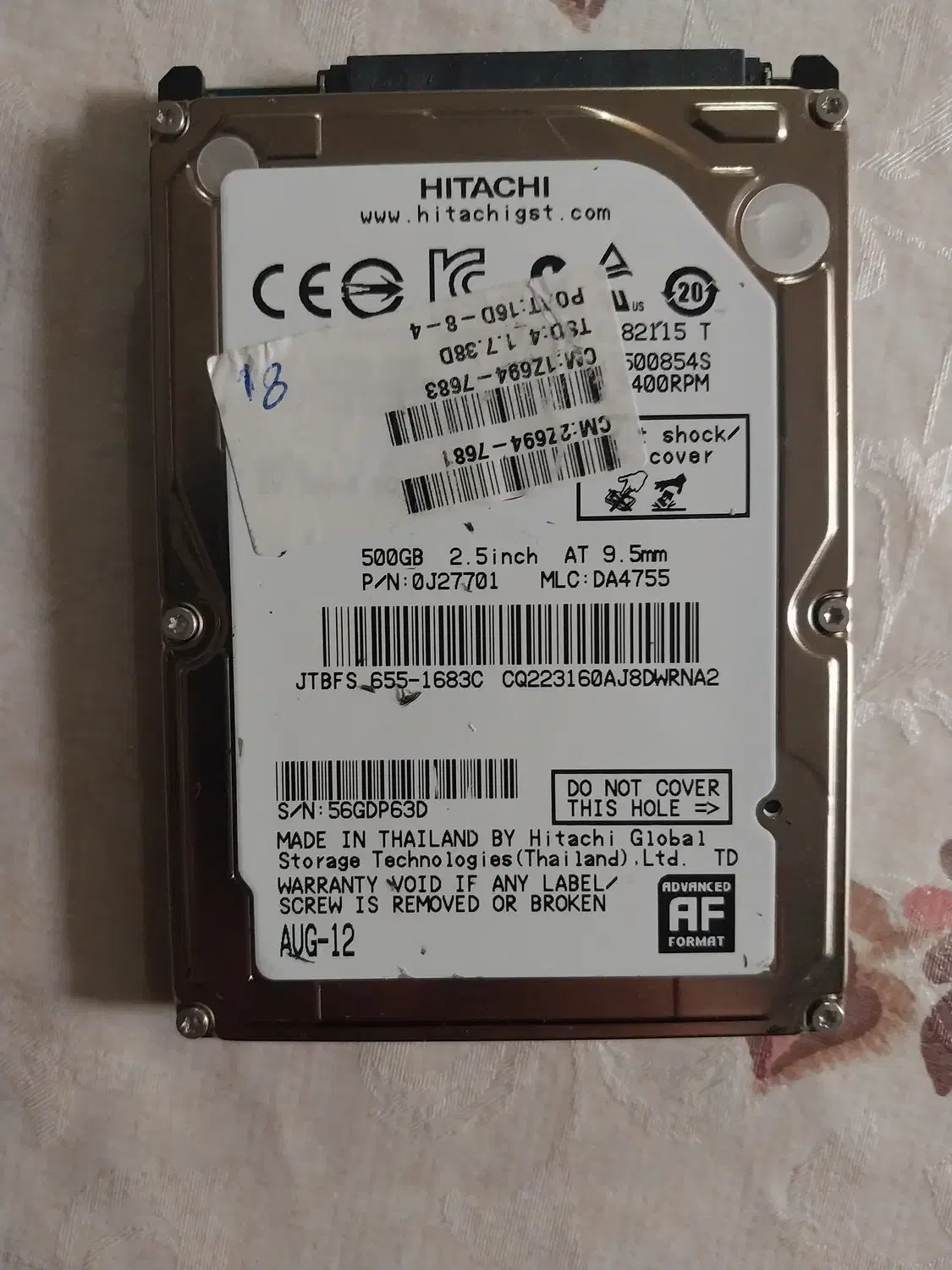 هارد لپتاپی ۵۰۰ گیگ|قطعات و لوازم جانبی رایانه|مشهد, فردوسی|دیوار