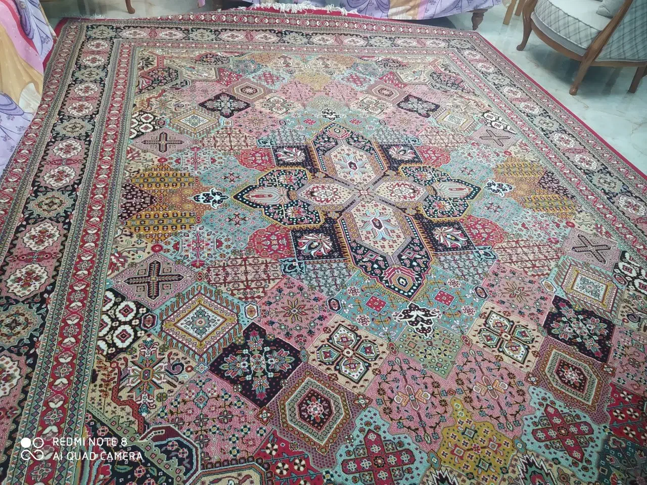 یک تخته فرش ۱۲ متری در حد نو|فرش|خرمآباد (تنکابن), |دیوار