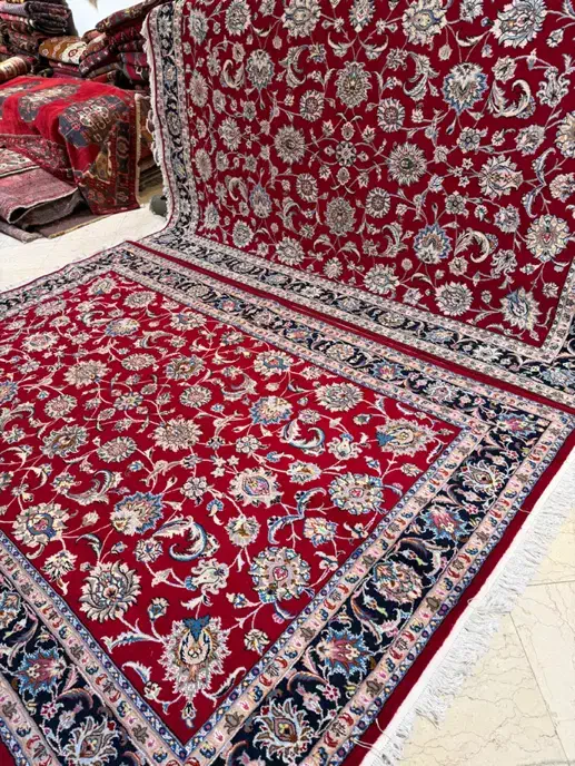 جفت فرش ۶ متری افشان لاکی ابریشم|فرش|تهران, شهرک غرب|دیوار