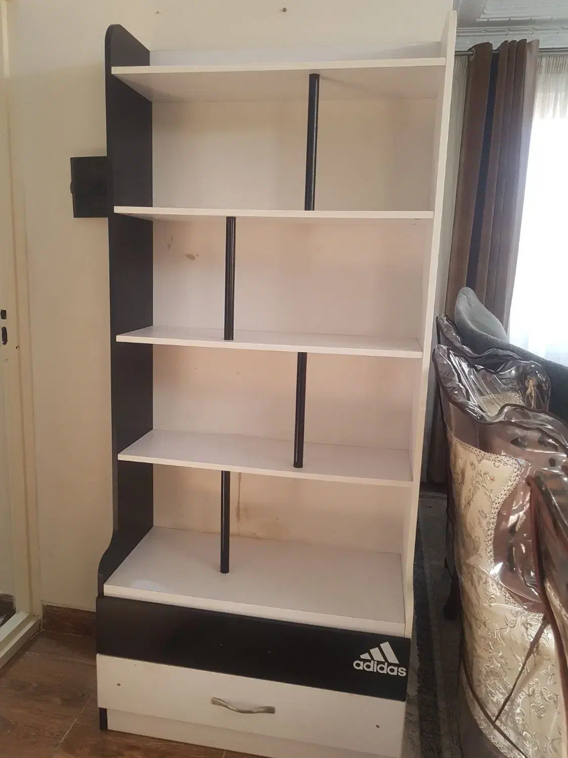 کتابخانه ایستاده ۴طبقه با دو کشو|کتابخانه، شلف، قفسه‌های دیواری|اندیشه, اندیشه فاز ۳|دیوار