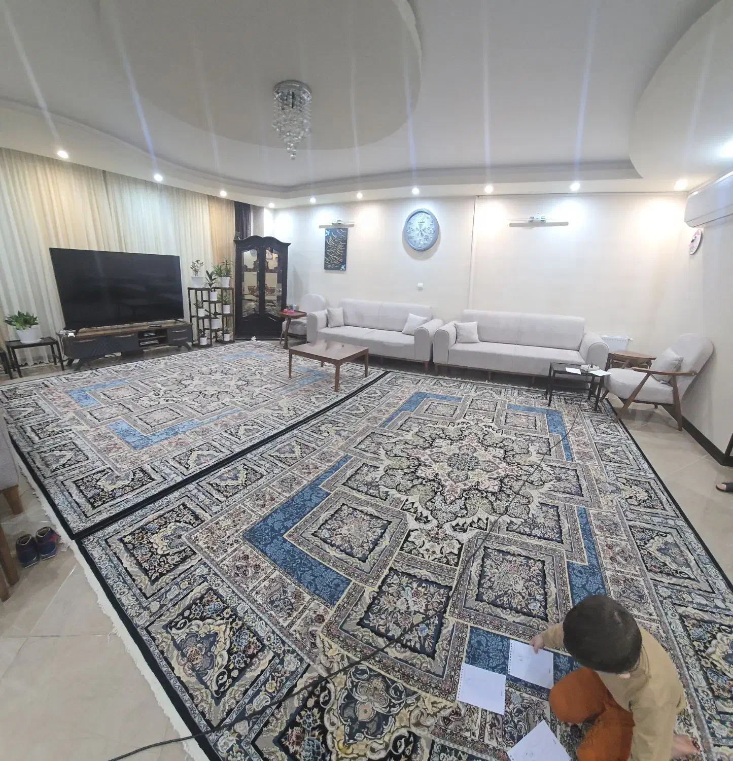 فرش دست دوم.یک بار شست و شو.کاملاسالم|فرش|اراک, |دیوار