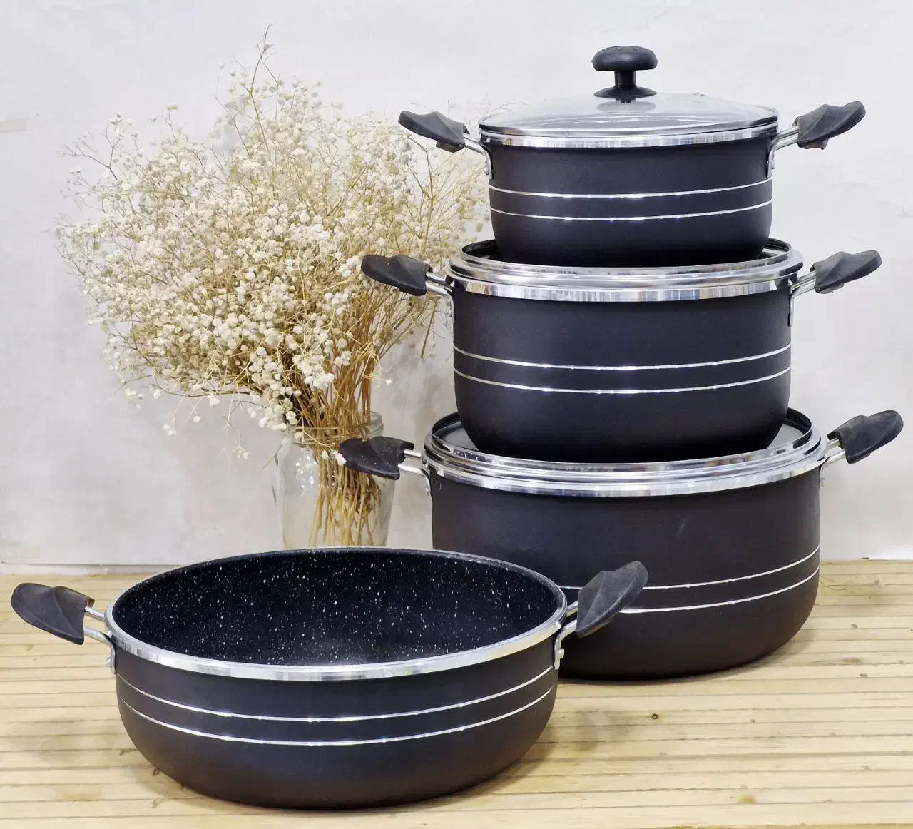 قابلمه های هفت پارچه گرانیتی کیفیت عالی|ظروف پختوپز|سقز, |دیوار