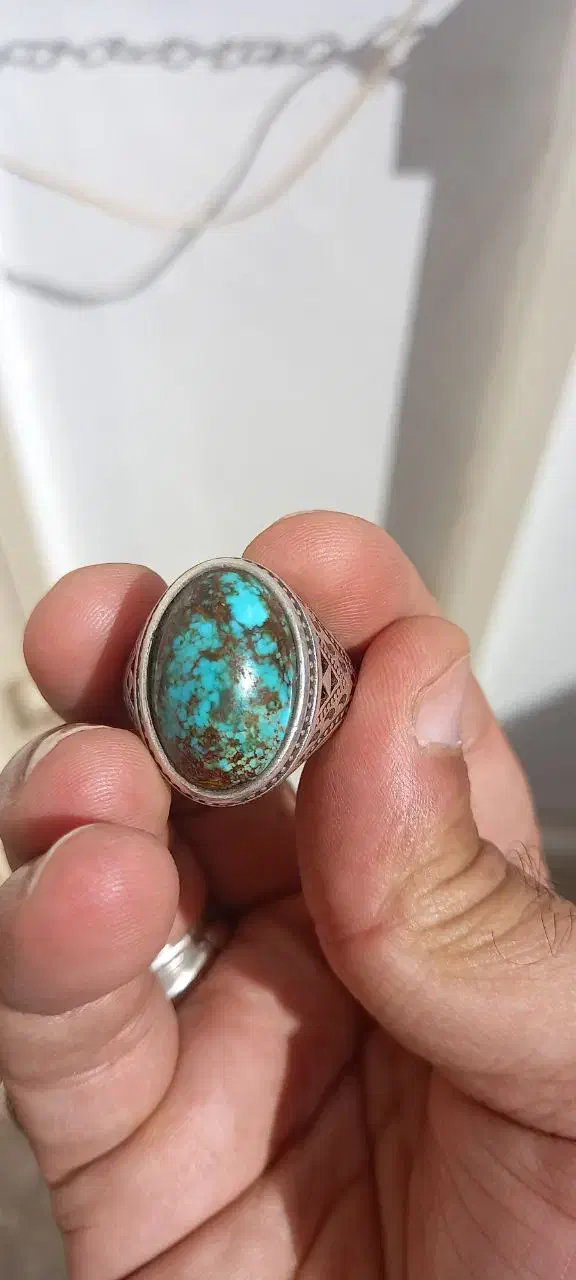 انگشتر فیروز نیشابور قدیمی کمیاب|جواهرات|زابل, |دیوار