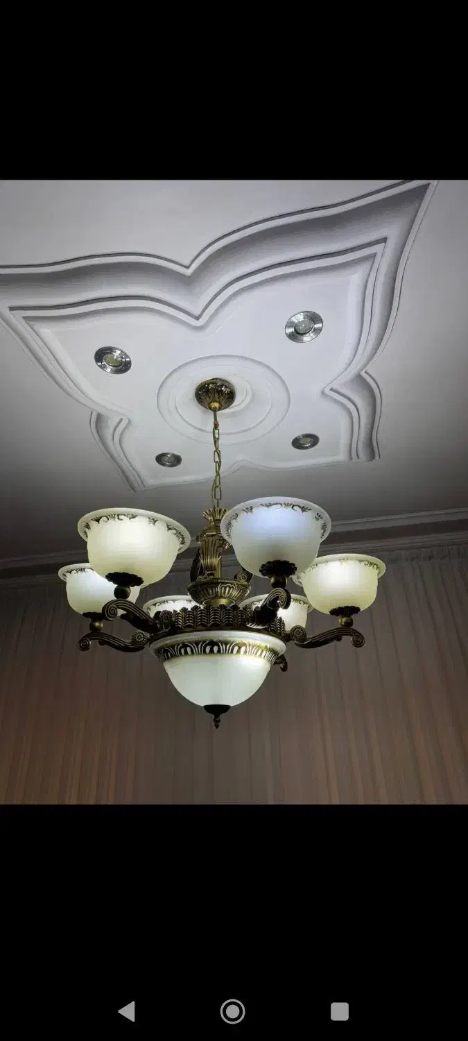 لوستر۹شاخه طرح برنز|لوستر و چراغ آویز|خوی, |دیوار