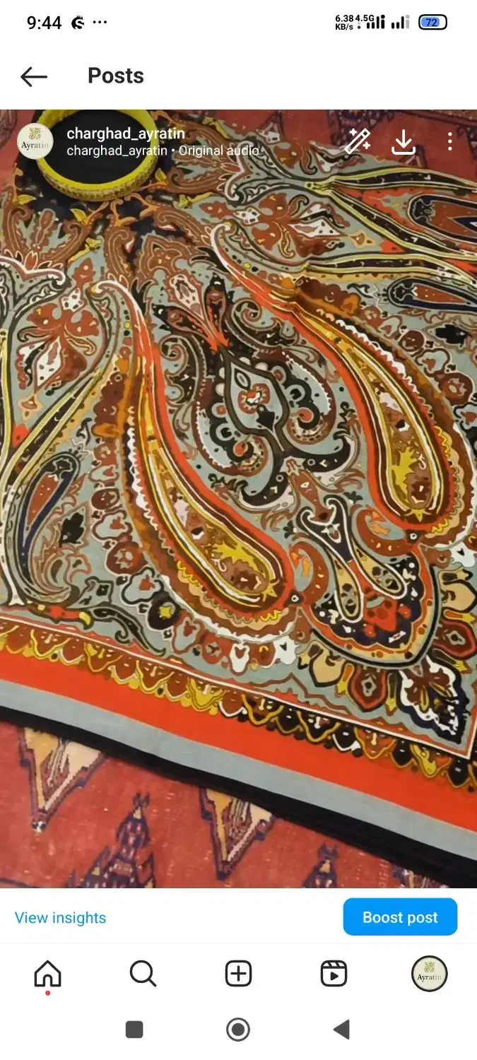 چارقد پشم ابریشم ایتالیا|لباس|بجنورد, |دیوار