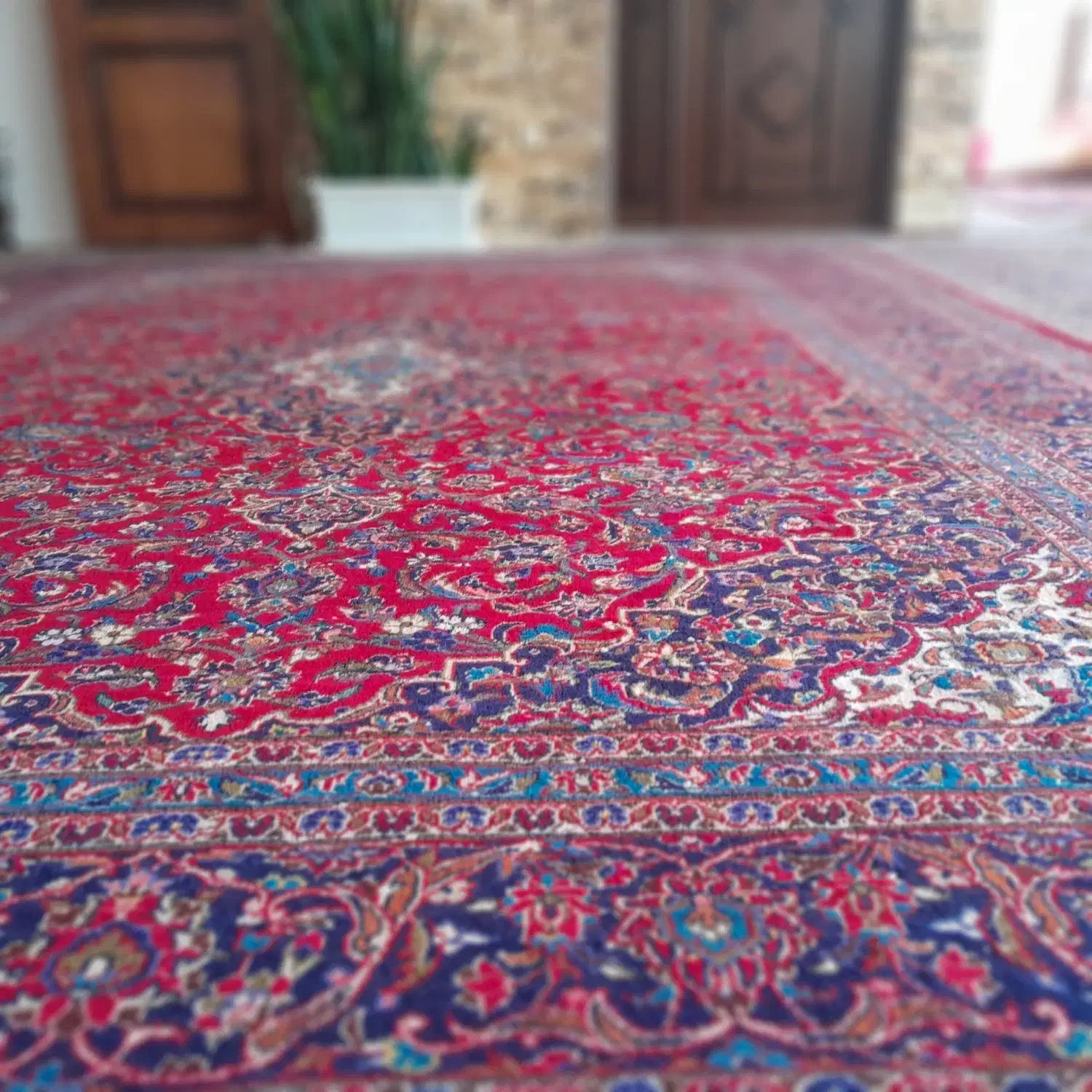 فرش دست باف کاشان ۱۲ متره دو تخته|فرش|اردبیل, |دیوار