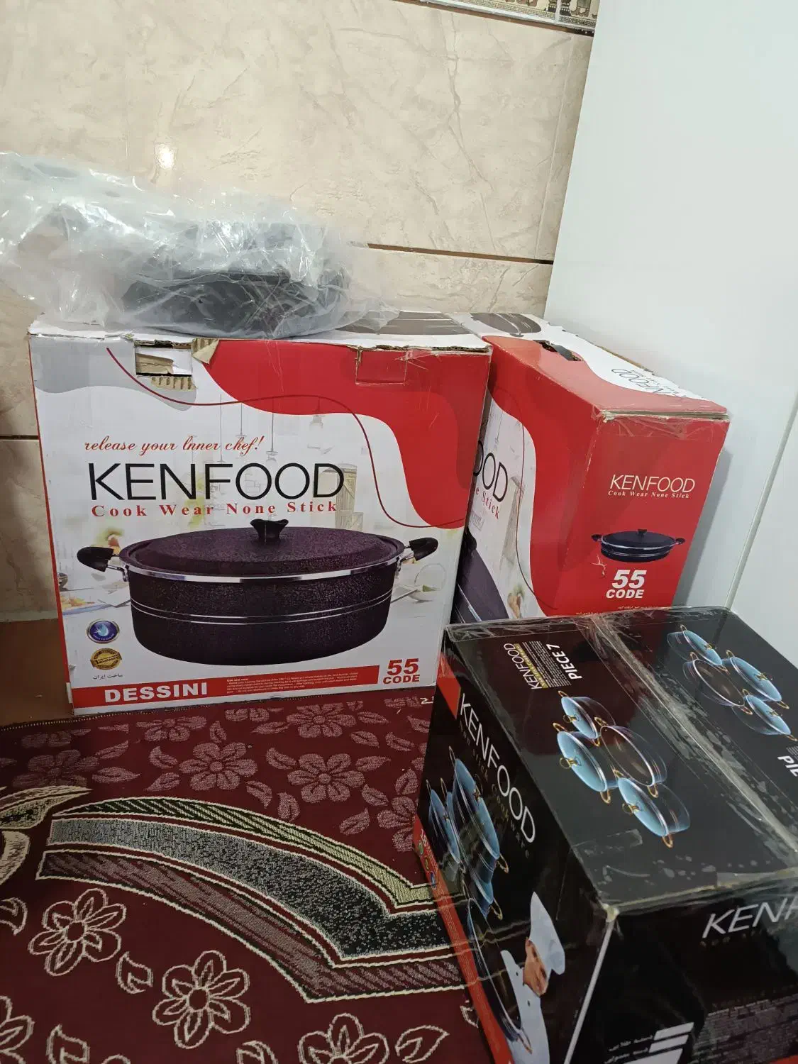 ظروف قابلمه ومایتابه شونزده  تیکه زنبوری کنودد|ظروف پخت‌وپز|رامهرمز, |دیوار