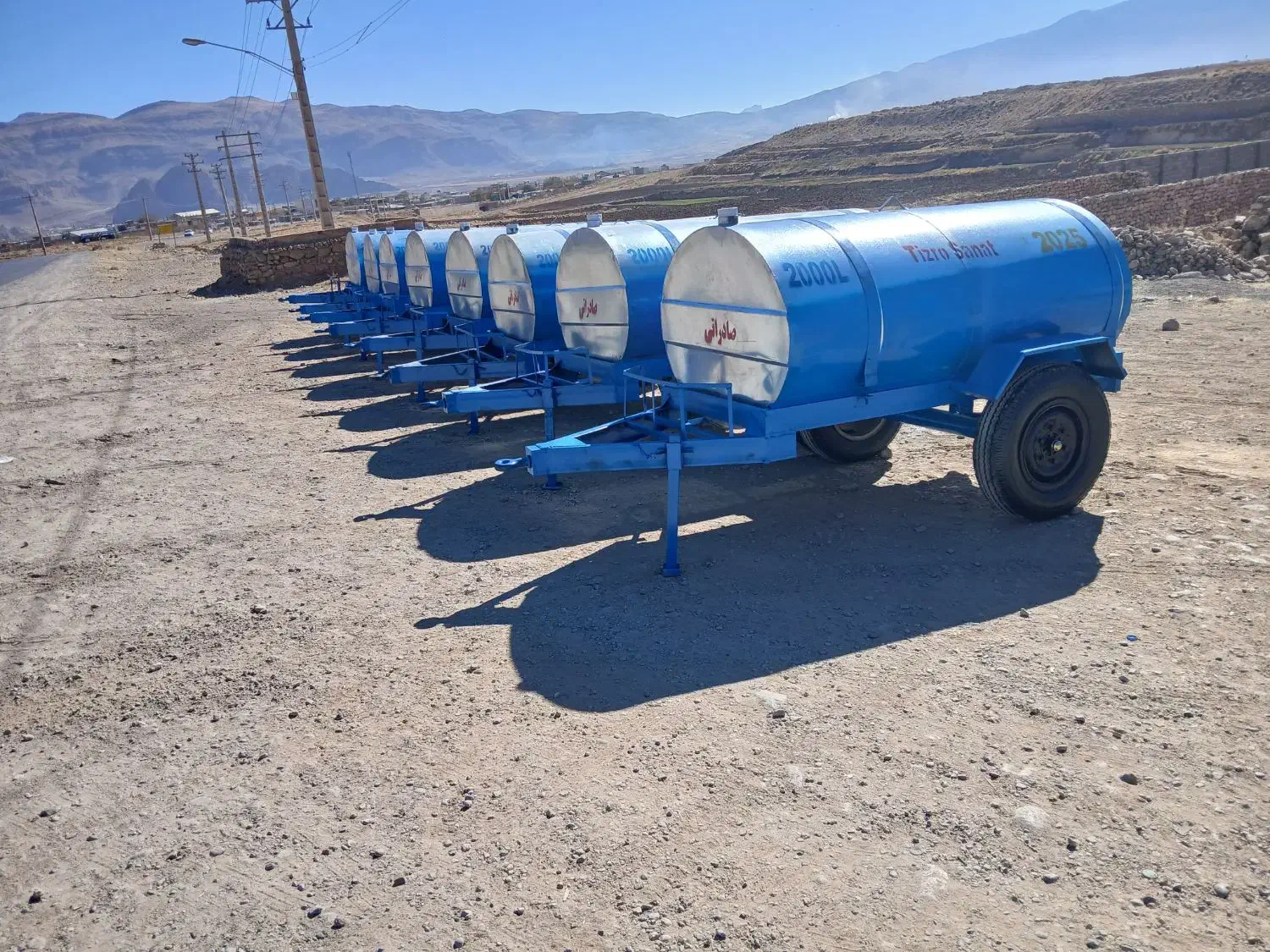 تانکر چرخدار فنر دار ۲۰۰۰|مصالح و تجهیزات ساختمان|فلارد, |دیوار