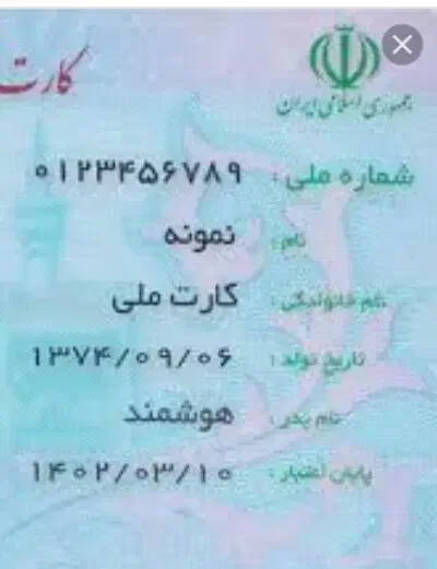 کارت ملی گمشده|اشیا|جهرم, |دیوار