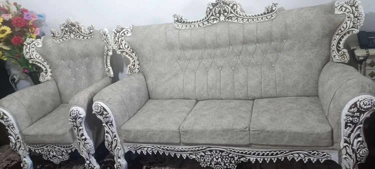 مبل 7نفره استیل|مبلمان خانگی و میز عسلی|پیشوا, |دیوار