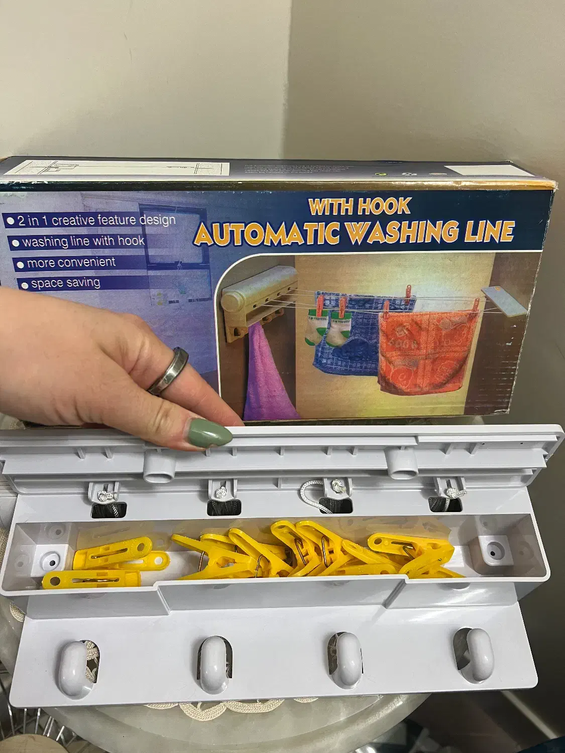 بند رخت آویز دیواری کشویی|بندرخت و رخت‌آویز|قزوین, |دیوار