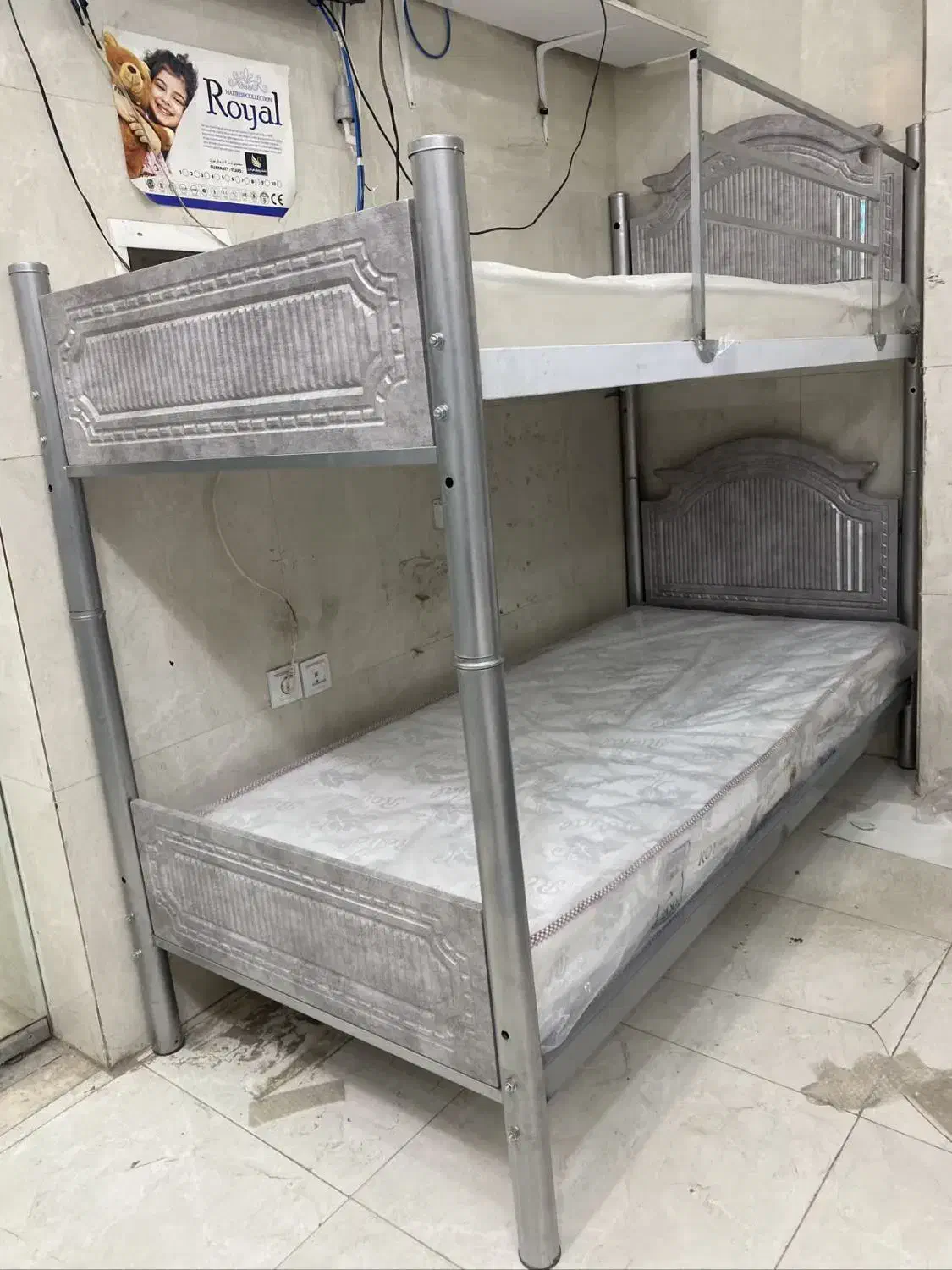 تخت مدل۲طبقه کد ستون آهنی|تخت و سرویس خواب|قم, نیروگاه|دیوار