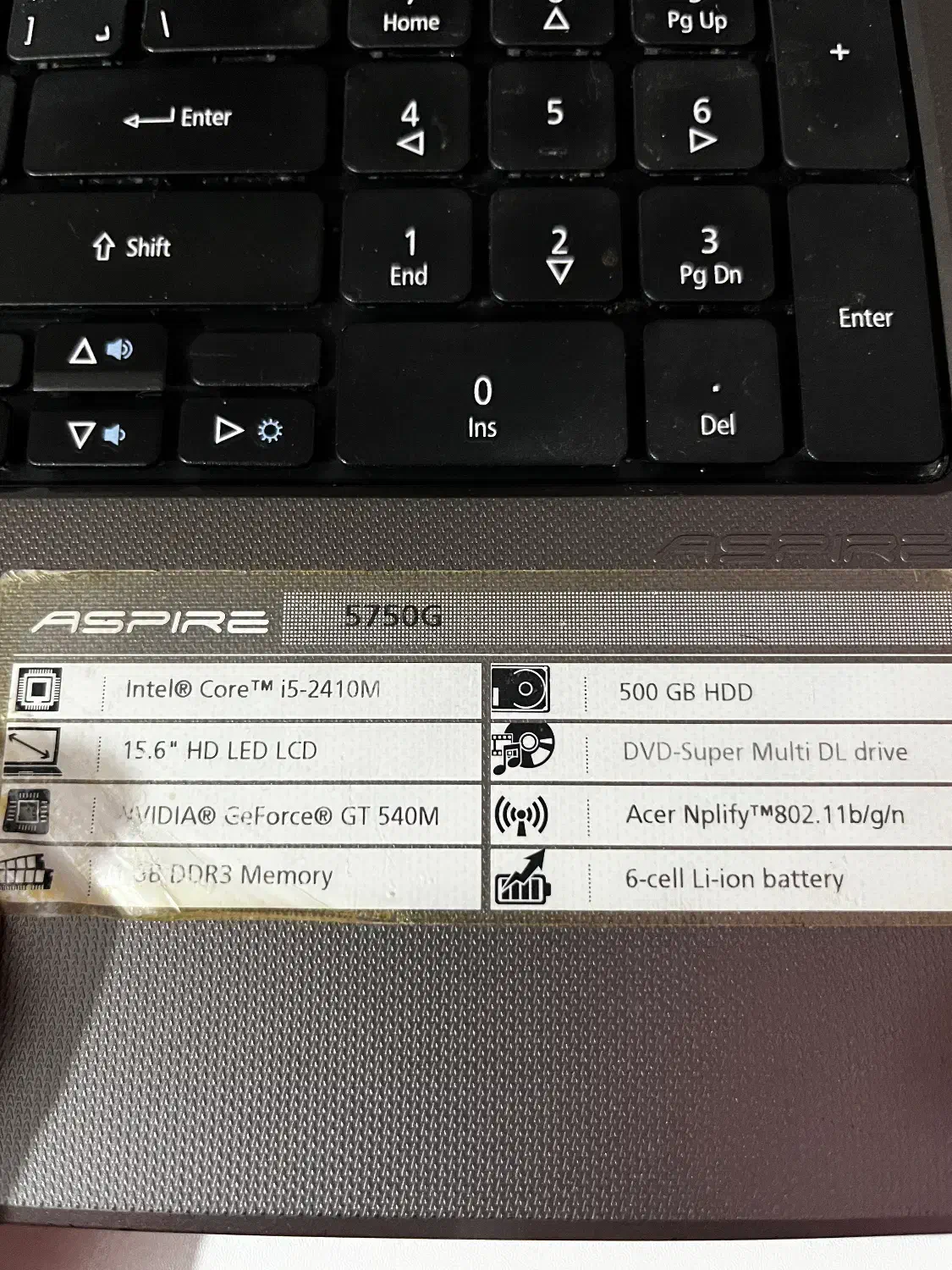 لپتاپ ایسر مدل aspire 5750 G|رایانه همراه|تهران, گلستان (شهرک راه آهن)|دیوار