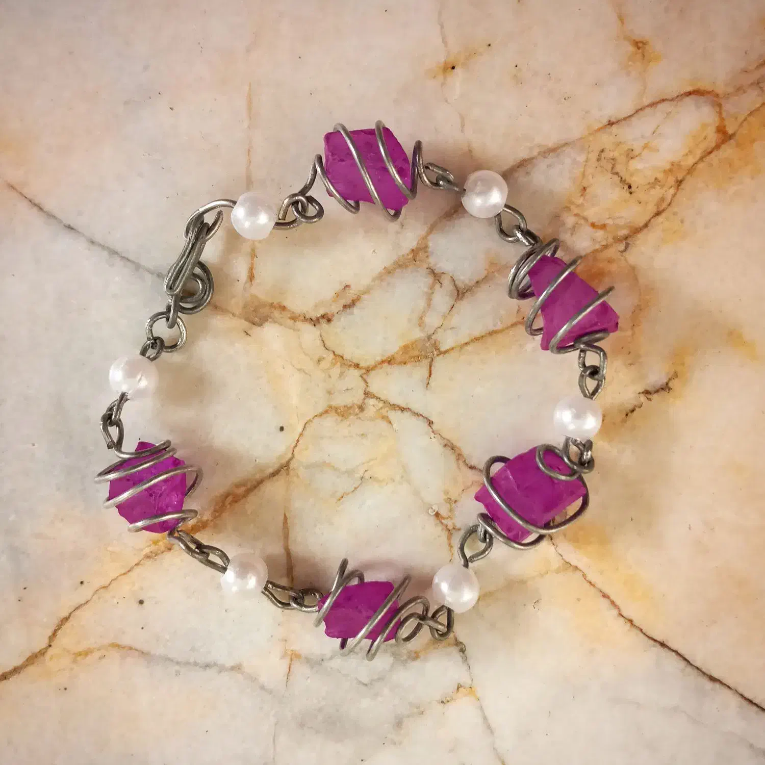 دستبند مروارید سفید و کریستال|بدلیجات|اصفهان, جلالیه|دیوار