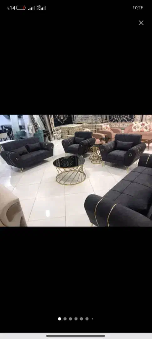 مبلمان 7نفره اسکارلت پایه چوبی وفلزی|مبلمان خانگی و میز عسلی|چابهار, |دیوار