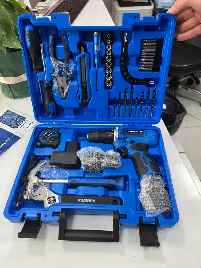 دریل شارژی همراه ابزار ۴۰ پارچه قیمت مناسب|ابزارآلات|رشت, آب و برق|دیوار