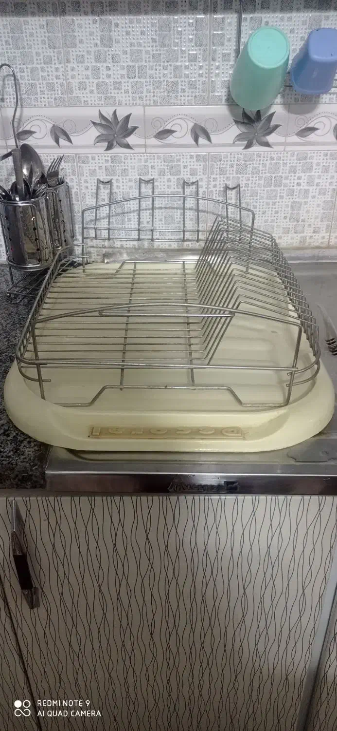 جاظرفی کنار سینک|آب‌چکان و نظم‌دهنده ظروف|خمینی‌شهر, |دیوار