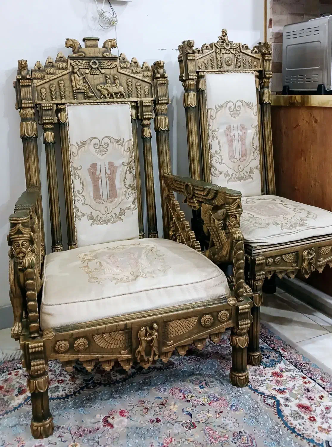 مبل 9نفره هخامنشی چوب راش|مبلمان خانگی و میز عسلی|باقرشهر, |دیوار