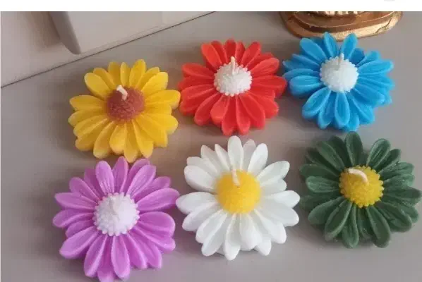 شمع دست ساز بابونه|صنایع دستی و سایر لوازم تزئینی|قرچک, زیبا شهر|دیوار